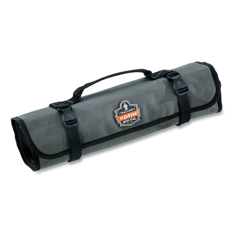 ergodyne Arsenal 5870 Tool Roll-Up, 25 Compartments, 27 x 14.5, Polyester, Gray (EGO13770)