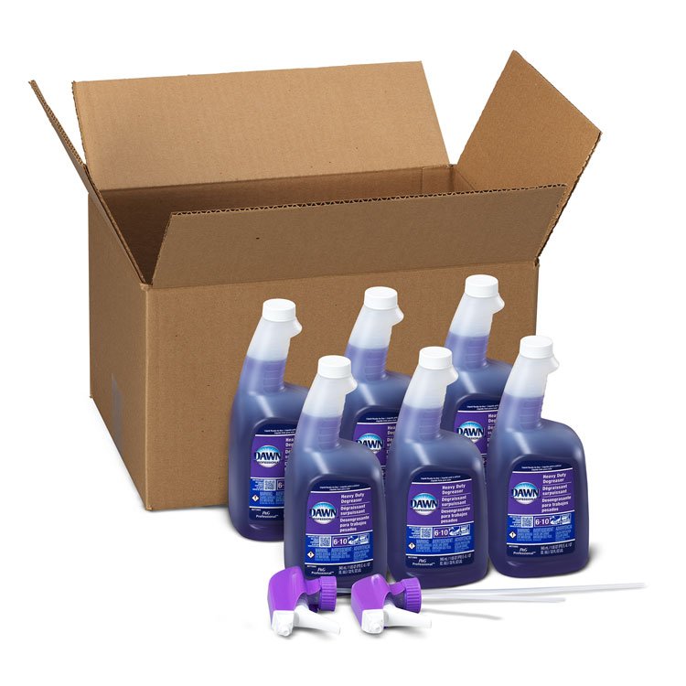 Dawn Professional Heavy Duty Degreaser Spray, 32 oz Bottles, 6 Bottles and 2 Trigger Sprayers/Carton (PGC04854)
