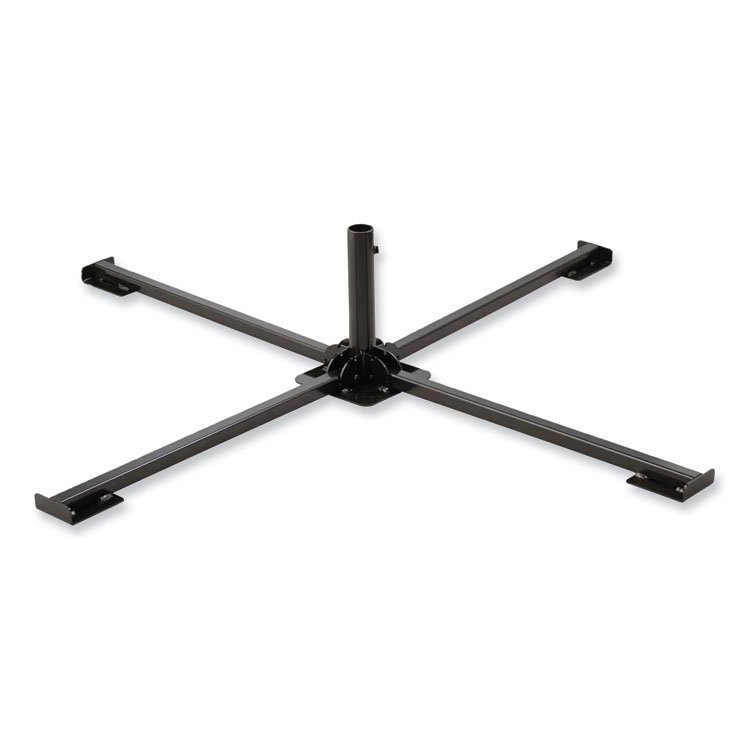 ergodyne Shax 6190 Umbrella Stand, 1.65" Cylinder with Set Screw Clamp, Metal, 48 x 48 x 10, Black (EGO12990)