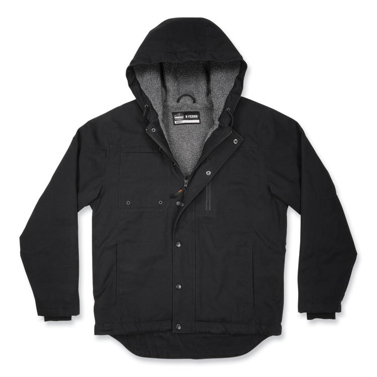ergodyne N-Ferno 6468 Duck Canvas Work Jacket, 4X-Large, Black (EGO41238)
