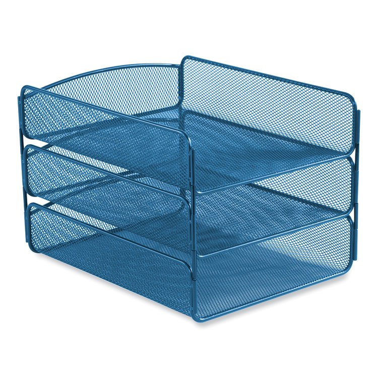 Safco Onyx Triple Tray, 3 Sections, Letter Size Files, 9.25 x 11.75 x 8, Blue (SAF3271BU)