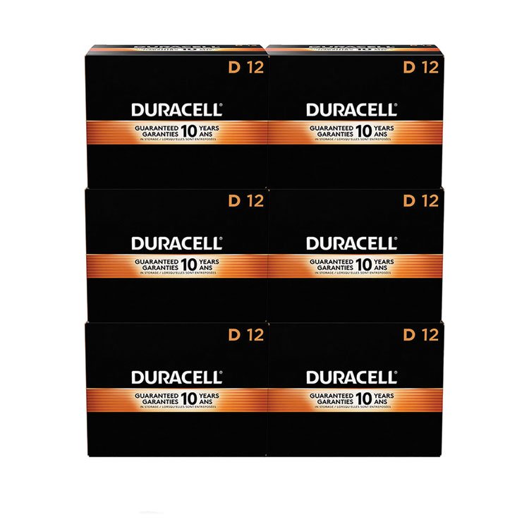 Duracell CopperTop Alkaline D Batteries, 72/Carton (DURMN1300BKD)