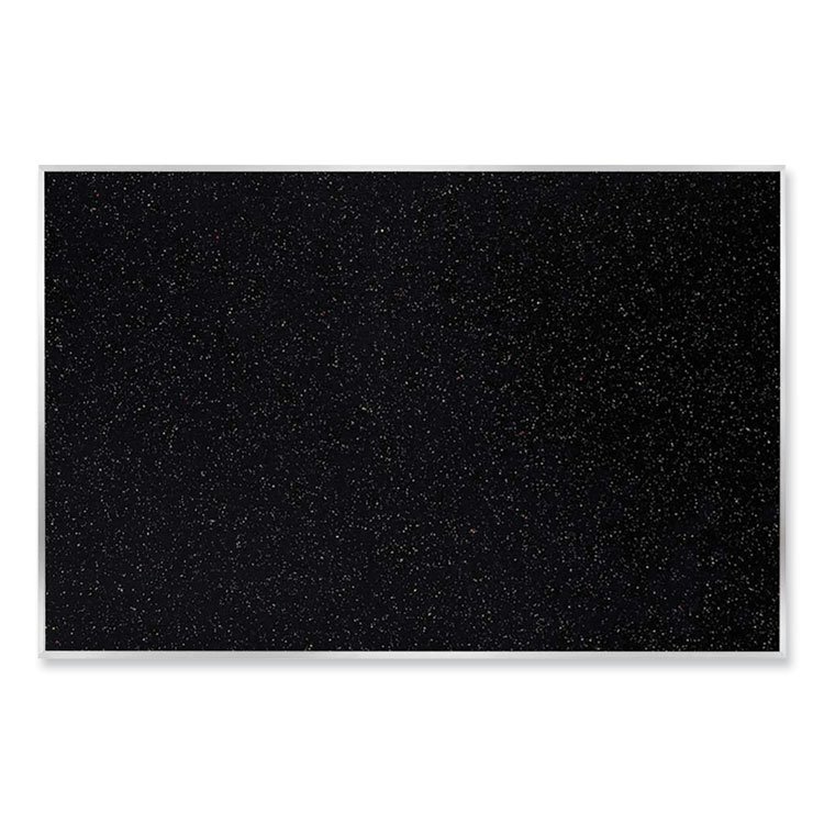 Ghent Aluminum-Frame Recycled Rubber Bulletin Boards, 120.5" x 48.5", Confetti Surface, Satin Aluminum Frame (GHEATR410CF)