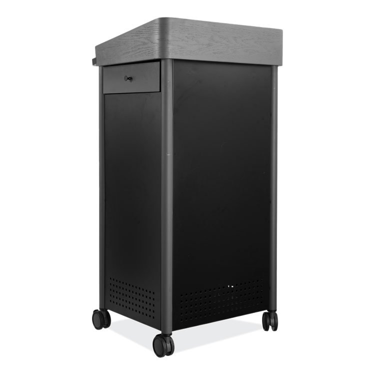 Oklahoma Sound Greystone Lectern, 23.5 x 19.25 x 45.5, Charcoal Gray (NPSGSL)