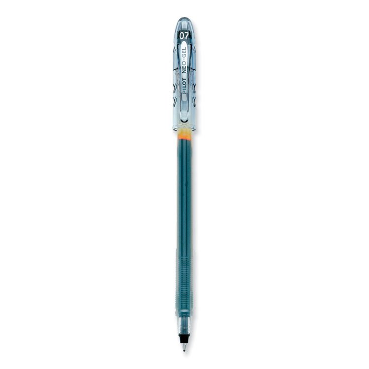 Pilot Neo-Gel Gel Pen, Stick, Fine 0.7 mm, Black Ink, Black Barrel, Dozen (PIL14001)