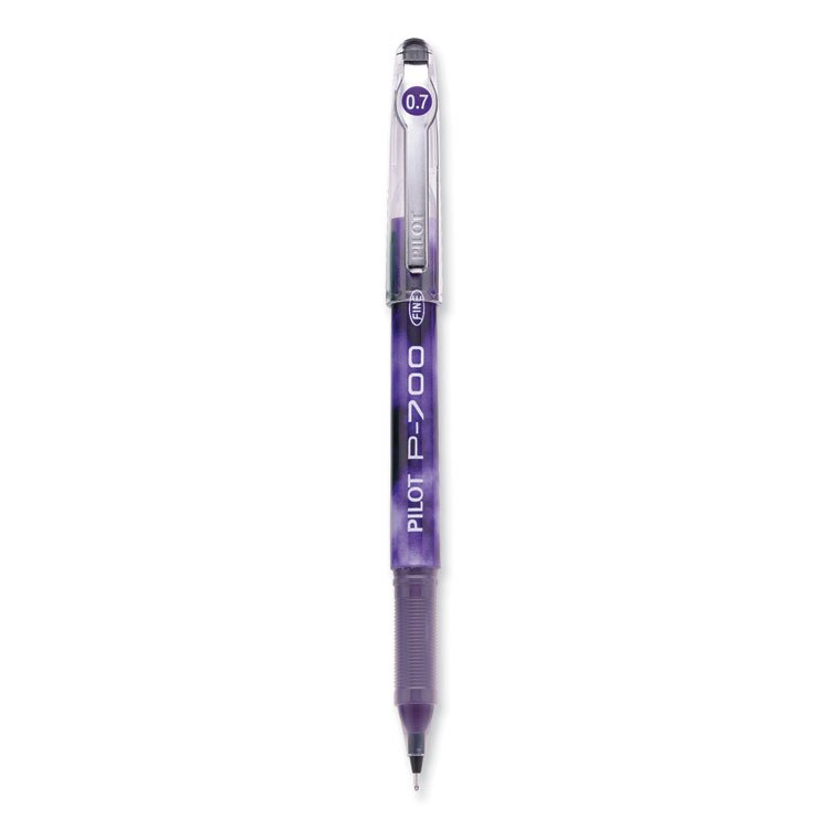 Pilot Precise P-700 Gel Pen, Stick, Fine 0.7 mm, Purple Ink, Purple Barrel, Dozen (PIL38621)