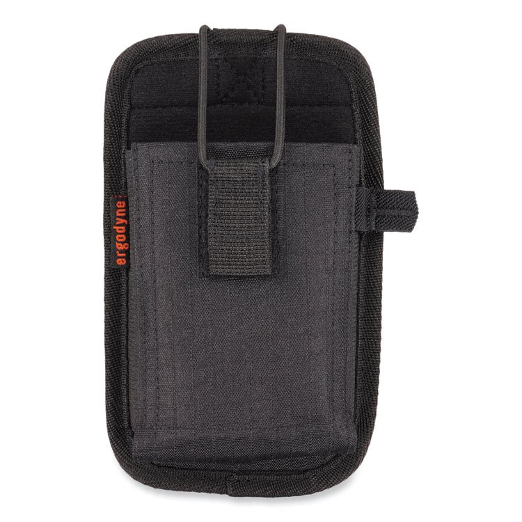 ergodyne Squids 5542 Phone Style Scanner Holster with Belt Loop, Small, 1 Compartment, 3.75 x 1 x 6.5, Polyester, Black (EGO19191)