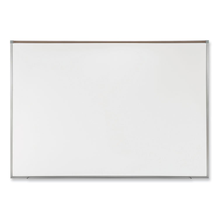 Ghent Proma Magnetic Porcelain Projection Whiteboard with Aluminum Frame, 72.5" x 48.5", White Surface, Satin Aluminum Frame (GHEPRM1464)