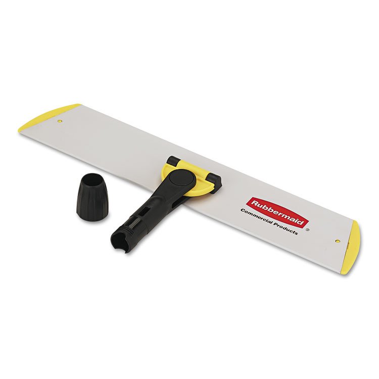Rubbermaid Commercial HYGEN HYGEN Quick Connect S-S Frame, Wet/Dry Mop 17.19w x 3d, Aluminum, Yellow (RCPQ560)