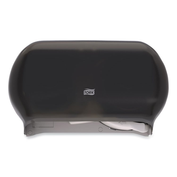 Tork Twin Standard Roll Bath Tissue Dispenser, 12.75 x 5.57 x 8.25, Smoke (TRK59TR)
