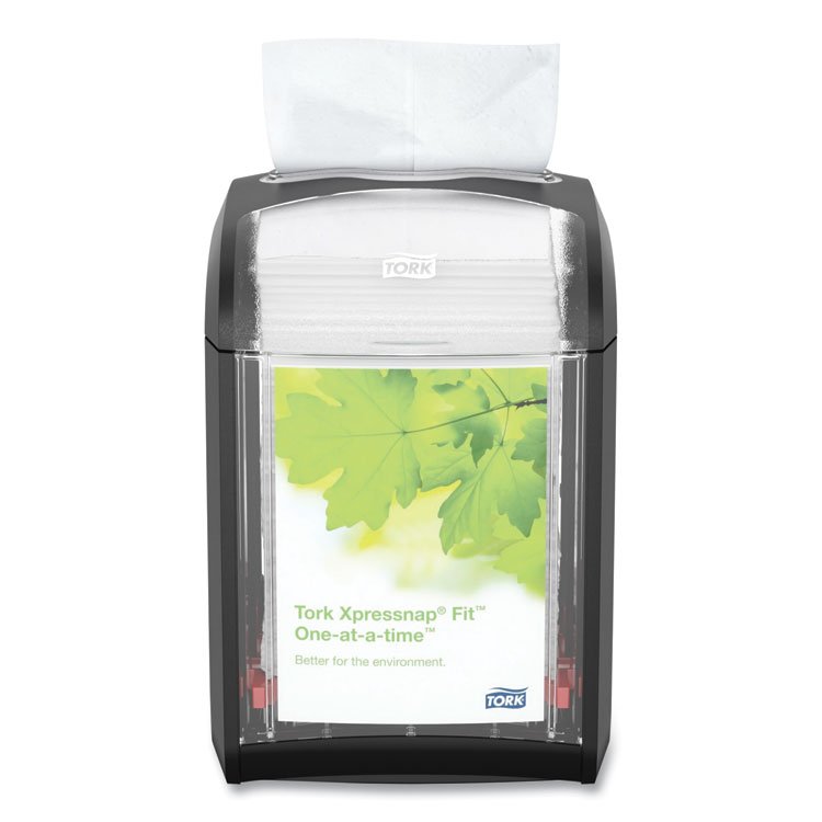 Tork Xpressnap Fit Napkin Dispenser, Tabletop, 4.4 x 5.6 x 6.7, Black (TRK7232000)