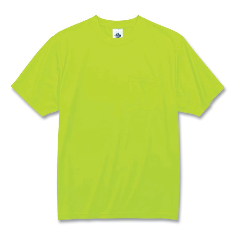 ergodyne GloWear 8089 Non-Certified Hi-Vis T-Shirt, Polyester, 3X-Large, Lime (EGO21557)