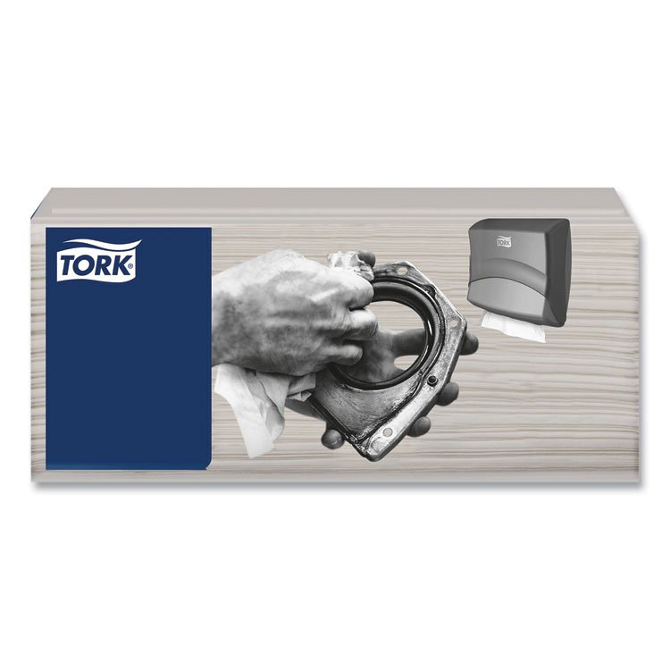 Tork Industrial Cleaning Cloths, 1-Ply, 16.34 x 14, Gray, 120 Wipes/Pack, 4 Packs/Carton (TRK520681)