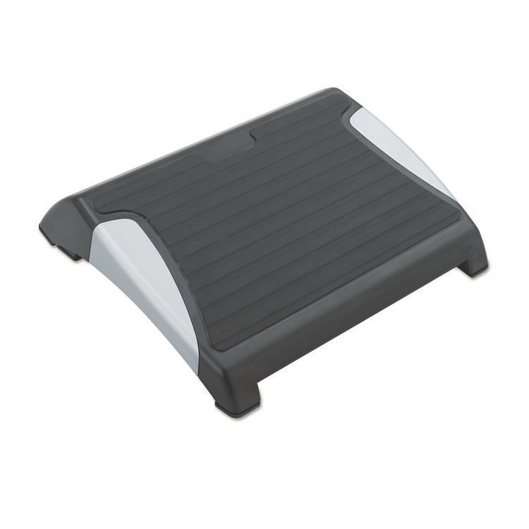 Safco Restease Adjustable Footrest, 15.5w x 13.75d x 3.25 to 5h, Black/Silver (SAF2120BL)