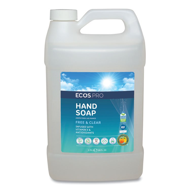 ECOS PRO Liquid Hand Soap, Free and Clear Scent, 1 gal (EOPPL966304EA)