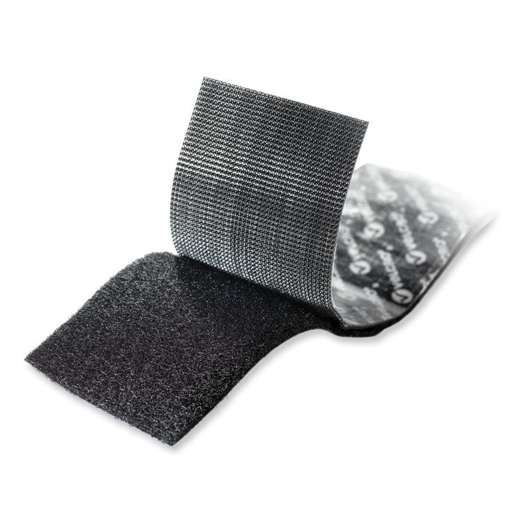 VELCRO Brand Industrial Strength Heavy-Duty Fastener, 2" x 4 ft, Black, 2/Pack (VEK90593)