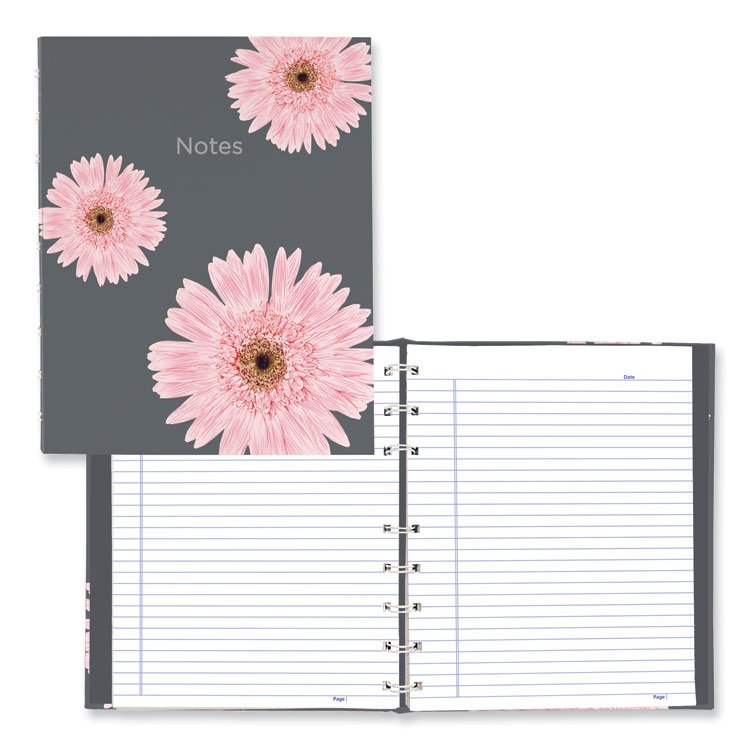 Blueline NotePro Notebook, 1-Subject, Medium/College Rule, Pink/Gray Cover, (75) 9.25 x 7.25 Sheets (REDA601601)
