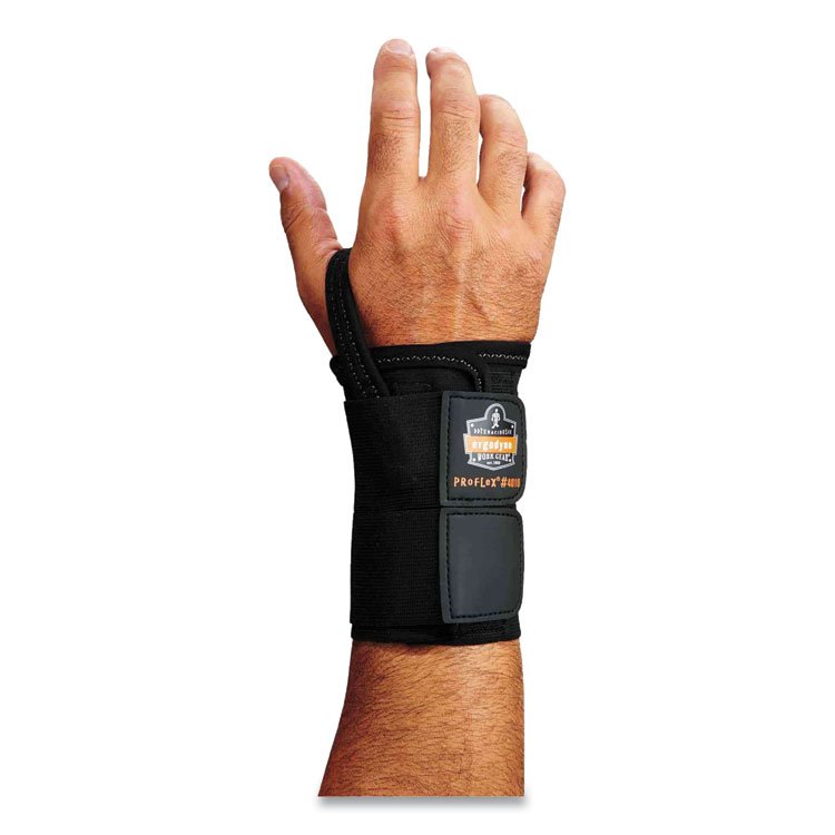 ergodyne ProFlex 4010 Double Strap Wrist Support, Small, Fits Left Hand, Black (EGO70032)