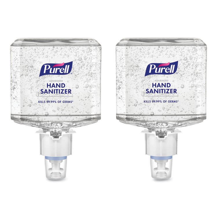 PURELL Advanced Hand Sanitizer Gel Refill, 1,200 mL, Clean Scent, For ES4 Dispensers, 2/Carton (GOJ506302)