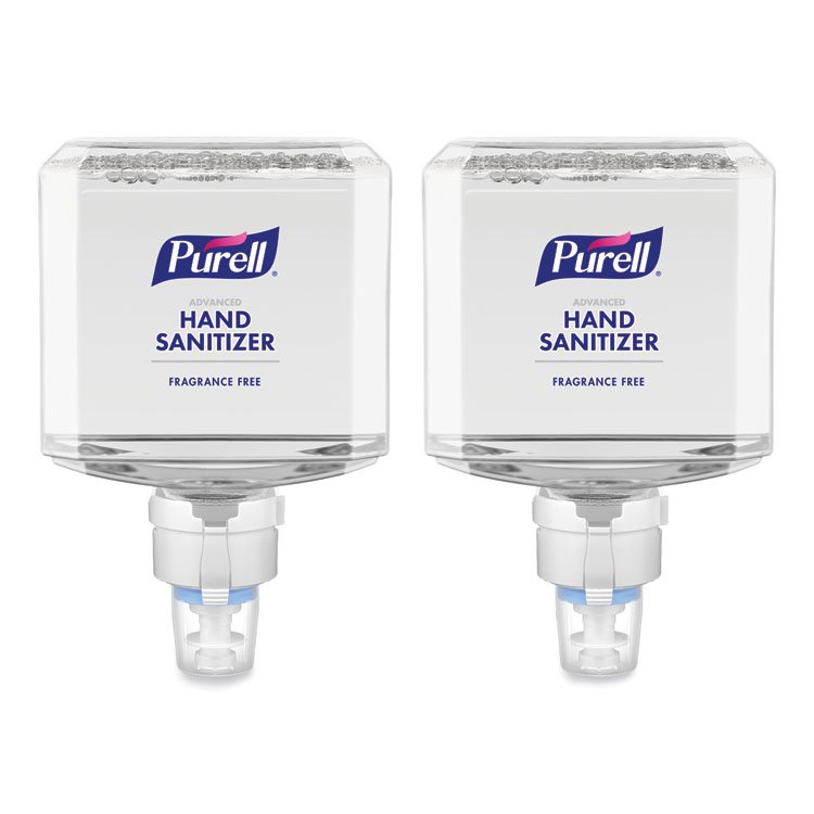 PURELL Advanced Hand Sanitizer Gentle and Free Foam, 1,200 mL Refill, Fragrance-Free, For ES8 Dispensers, 2/Carton (GOJ775102)