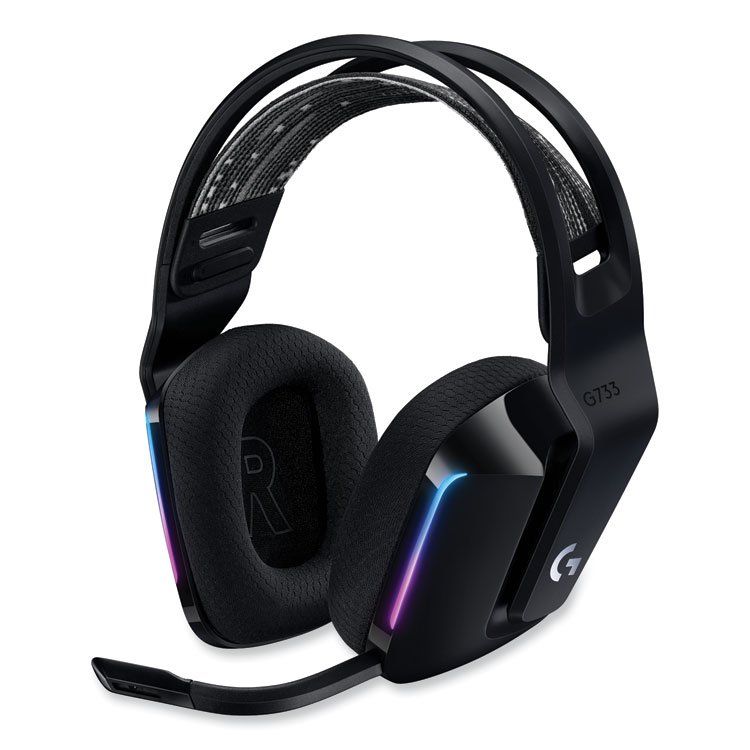 Logitech G733 LIGHTSPEED Wireless Gaming Binaural Over The Head Headset, Black (LOG981000863)