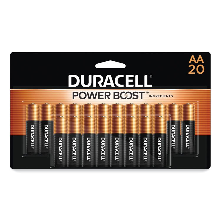 Duracell Power Boost CopperTop Alkaline AA Batteries, 20/Pack (DURMN1500B20Z)