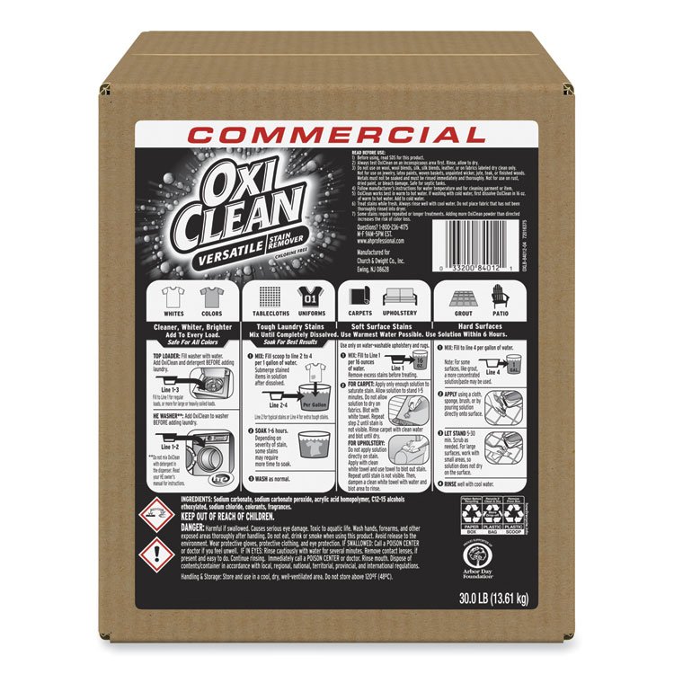 OxiClean Stain Remover, Regular Scent, 30 lb Box (CDC3320084012)