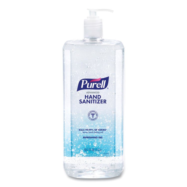 PURELL Advanced Hand Sanitizer Refreshing Gel, 1.5 L Pump Bottle, Clean Scent (GOJ501504EA)