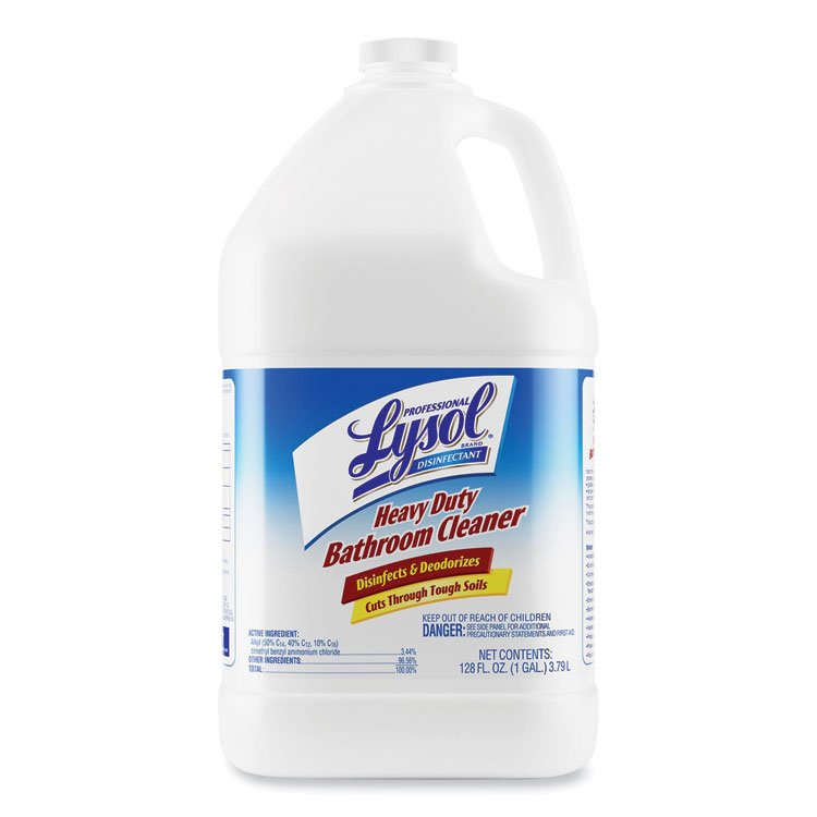 Professional LYSOL Brand Disinfectant Heavy-Duty Bathroom Cleaner Concentrate, Fresh Lime, 1 gal Bottle (RAC94201EA)