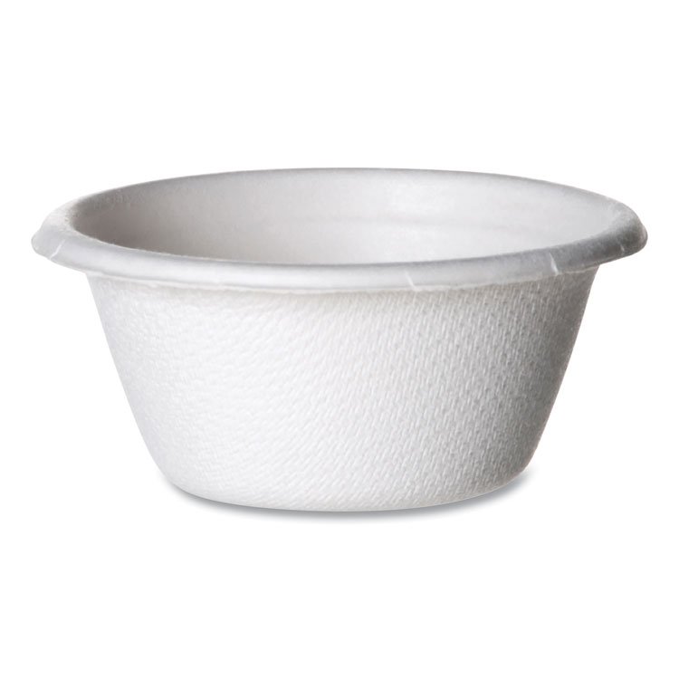 Eco-Products Molded Fiber Portion Cups, 2 oz, Sugarcane, White, 2,500/Carton (ECOEPSPC2)