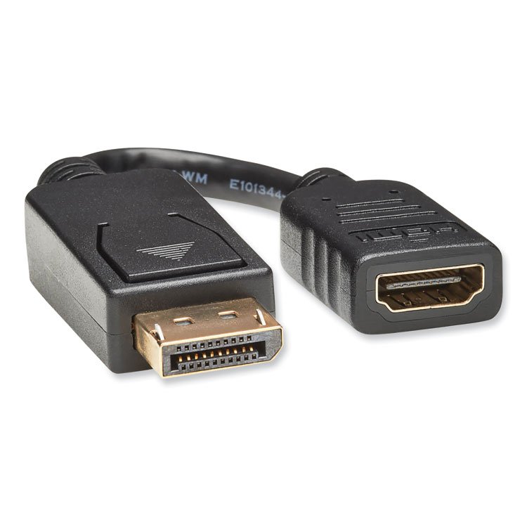Tripp Lite by Eaton DisplayPort to HDMI Adapter Cable, 6", Black (TRPP136000)