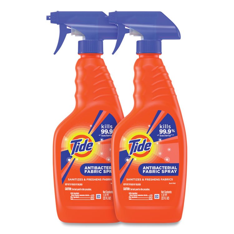 Tide Antibacterial Fabric Spray, Original Scent, 22 oz Spray Bottle, 2/Carton (PGC28299)