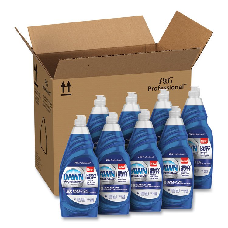 Dawn Professional Heavy-Duty Manual Pot/Pan Dish Detergent, Original Scent, 38 oz Bottle, 8/Carton (PGC08836)