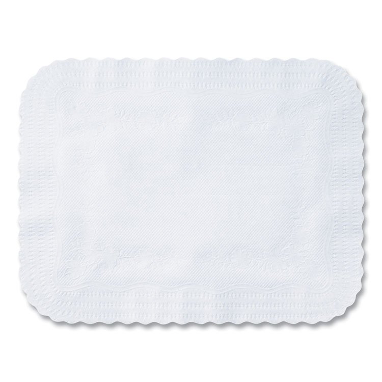 Hoffmaster Scalloped Edge Traymat, Bond Paper, 12.75 x 16.5, White, 1,000/Carton (HFM410211)