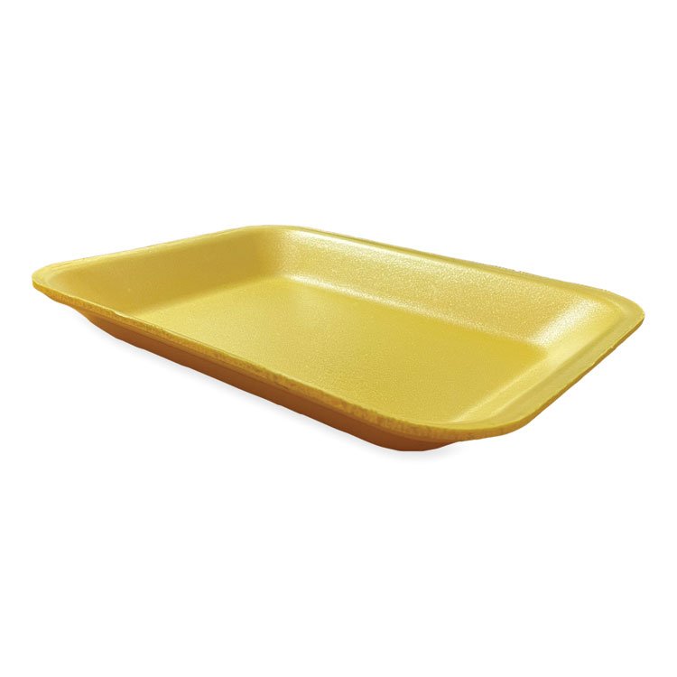 GEN Meat Trays, #8P, 10.8 x 8.82 x 1.5, Yellow, Foam, 200/Carton (GEN8PYEL)