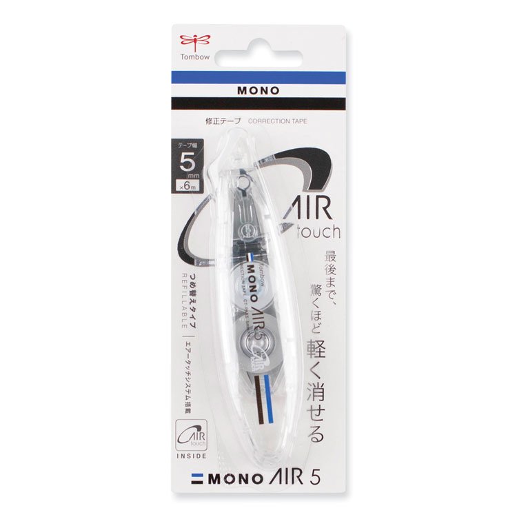 Tombow MONO Air Pen-Type Correction Tape, Refillable, Clear Applicator, 0.19" x 236" (TOM68696)