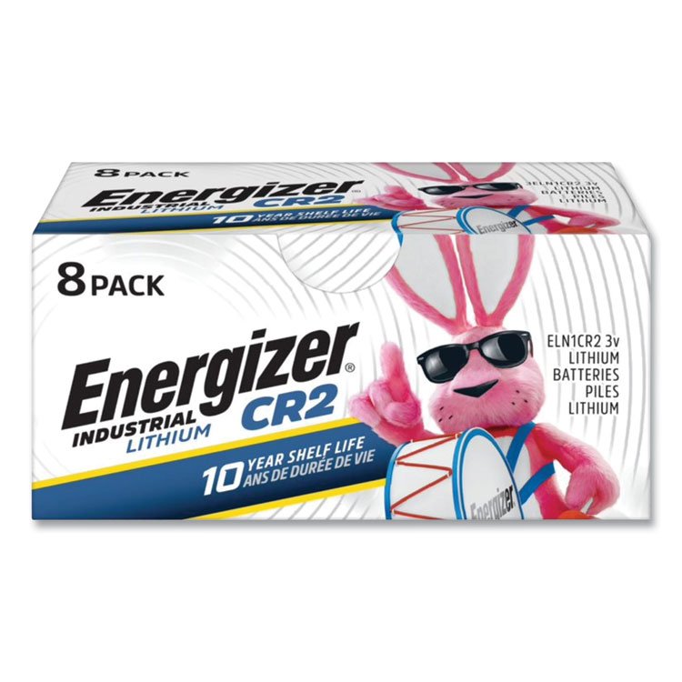Energizer Industrial Lithium CR2 Photo Battery, 3 V, 8/Pack (EVEELN1CR28)
