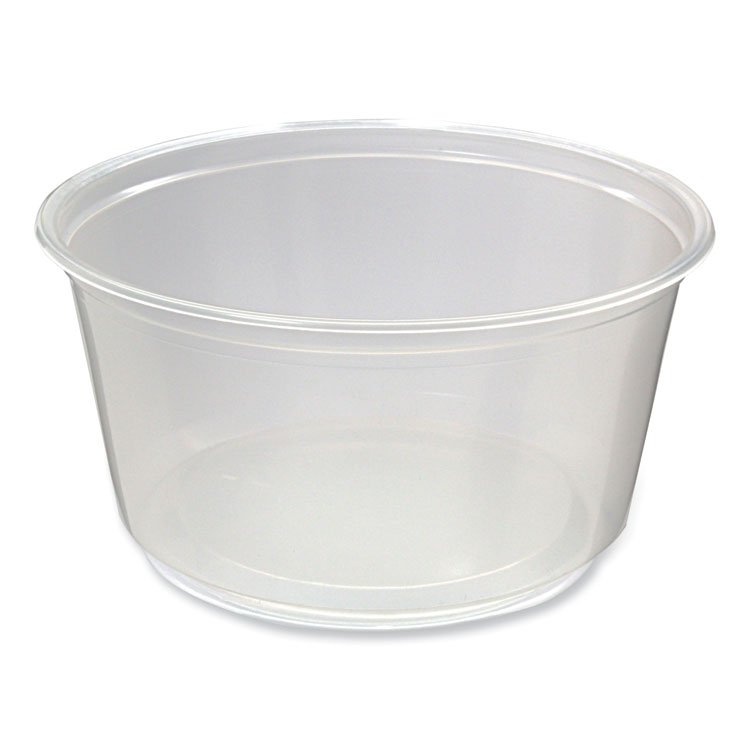 Fabri-Kal Microwavable Deli Containers, 12 oz, 4.6" Diameter x 2.3" h, Clear, Plastic, 500/Carton (FABPK12SC)