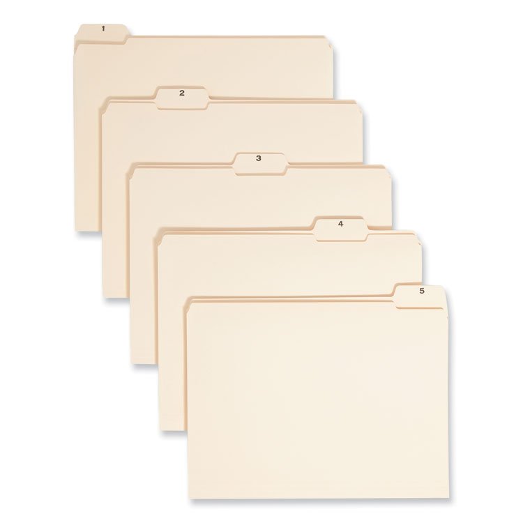 Smead Indexed File Folder Sets, 1/5-Cut Prelabeled Tabs: 1 to 31, Letter Size, 0.75" Expansion, Manila, 31/Set (SMD11769)