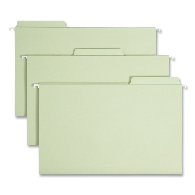 Smead FasTab Hanging Folders, Legal Size, 1/3-Cut Tabs, Moss, 20/Box (SMD64083)