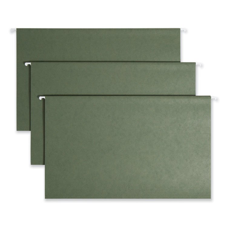 Smead Hanging Folders, Legal Size, 1/5-Cut Tabs, Standard Green, 25/Box (SMD64155)