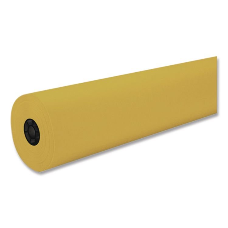 Pacon Decorol Flame Retardant Art Rolls, 40 lb Cover Weight, 36 x 1,000 ft, Gold (PAC101211)
