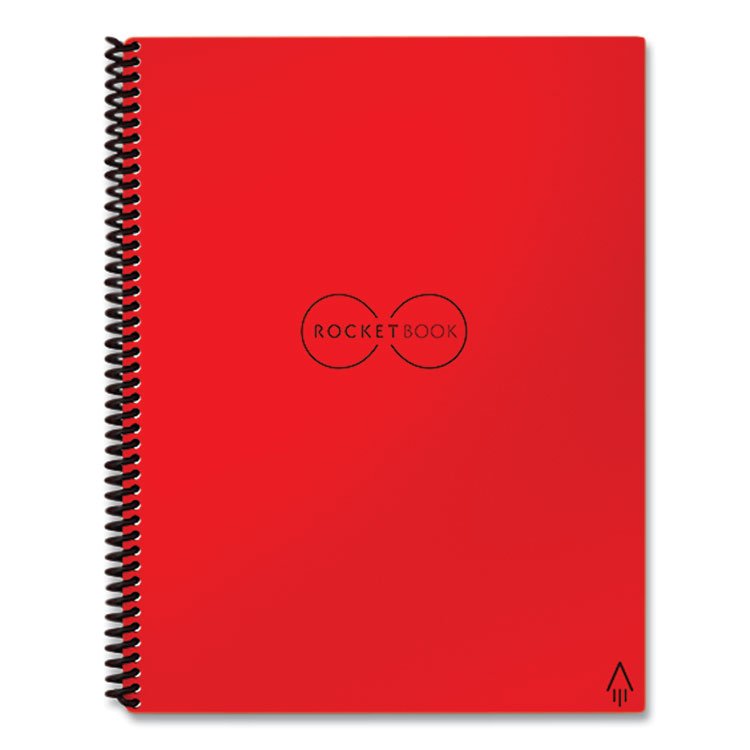 Rocketbook Core Smart Notebook, Dotted Rule (4 sq/in), Red Cover, (16) 11 x 8.5 Sheets (RKBEVRLKCBG)