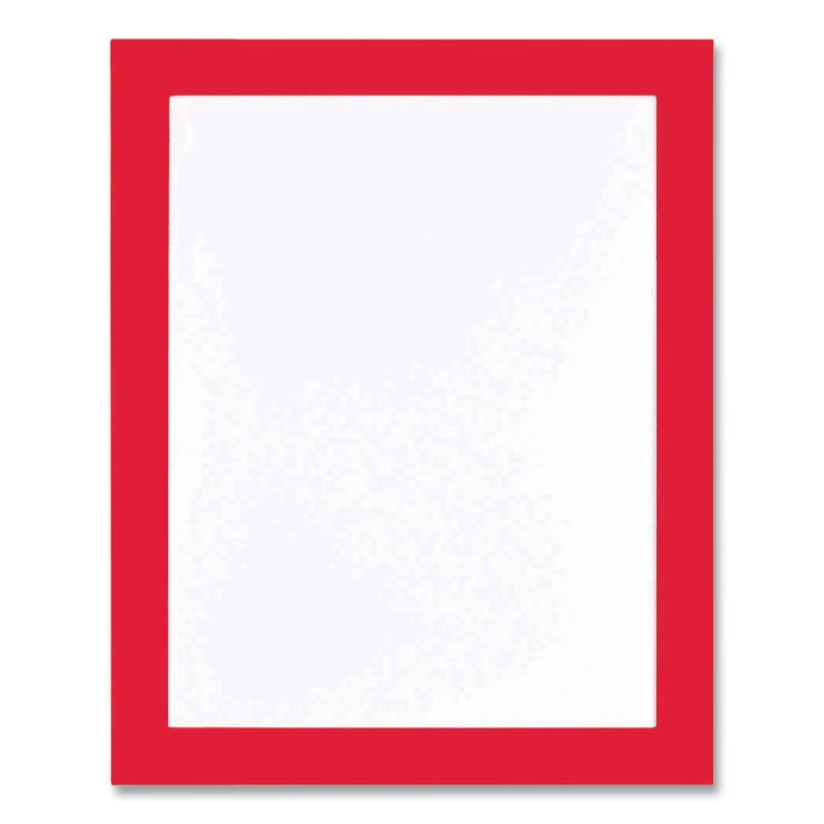 deflecto Self Adhesive Sign Holders, 11 x 17 Insert, Clear with Red Border, 2/Pack (DEF68886R)