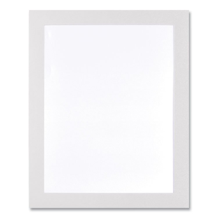 deflecto Self Adhesive Sign Holders, 8.5 x 11 Insert, Clear with White Border, 2/Pack (DEF68776W)
