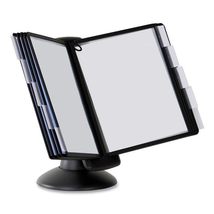 Durable SHERPA Motion Desk Reference System, 10 Panels, Black Borders (DBL553901)