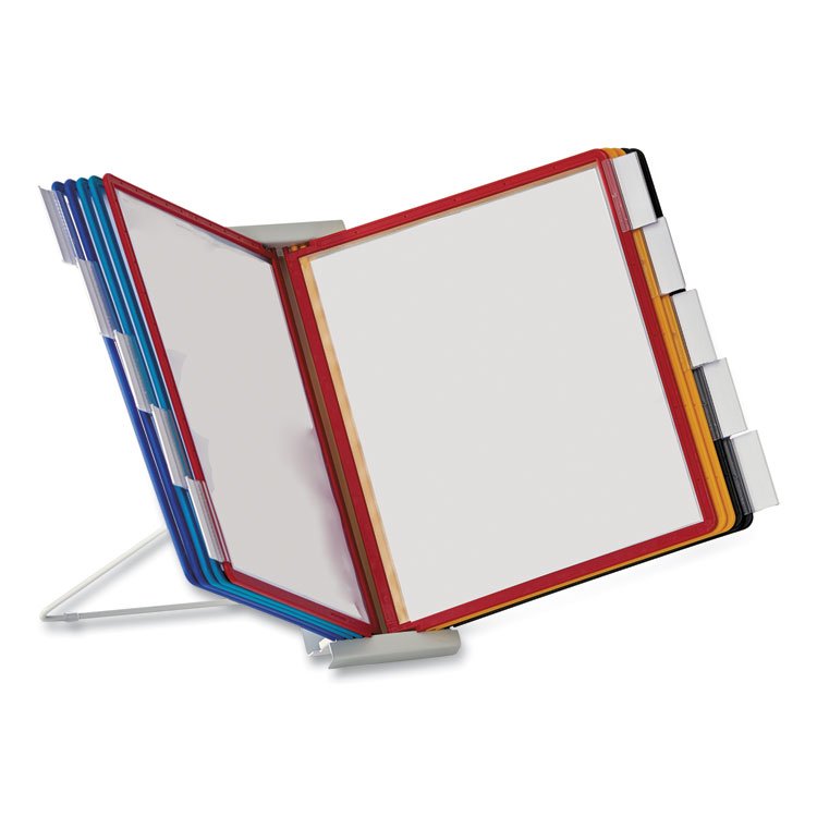 Durable InstaView Expandable Desktop Reference System, 10 Panels, Assorted Borders (DBL561200)