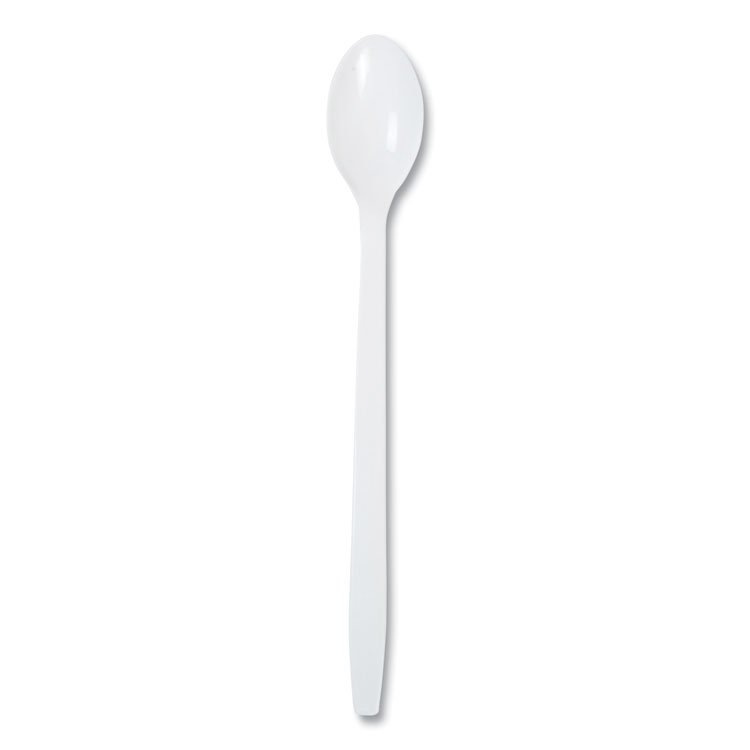 AmerCareRoyal Polypropylene Cutlery, Soda Spoon, Plastic, 7.87", White, 1,000/Carton (RPPP2303W)