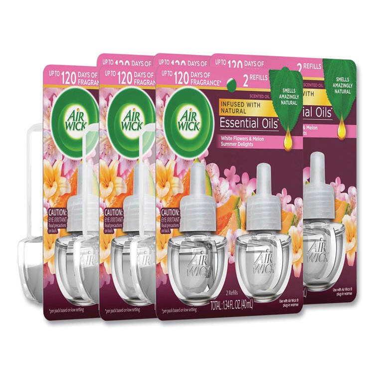 Air Wick Scented Oil Refills, Summer Delights, 0.67 oz, 2/Pack, 6 Packs/Carton (RAC91112)