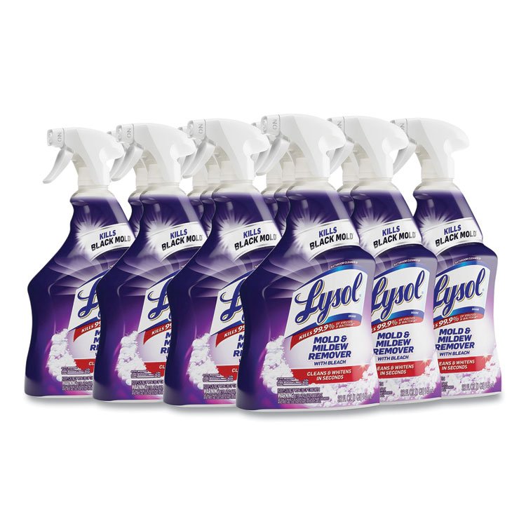 LYSOL Brand Mold and Mildew Remover with Bleach, 32 oz Spray Bottle, 12/Carton (RAC78915)